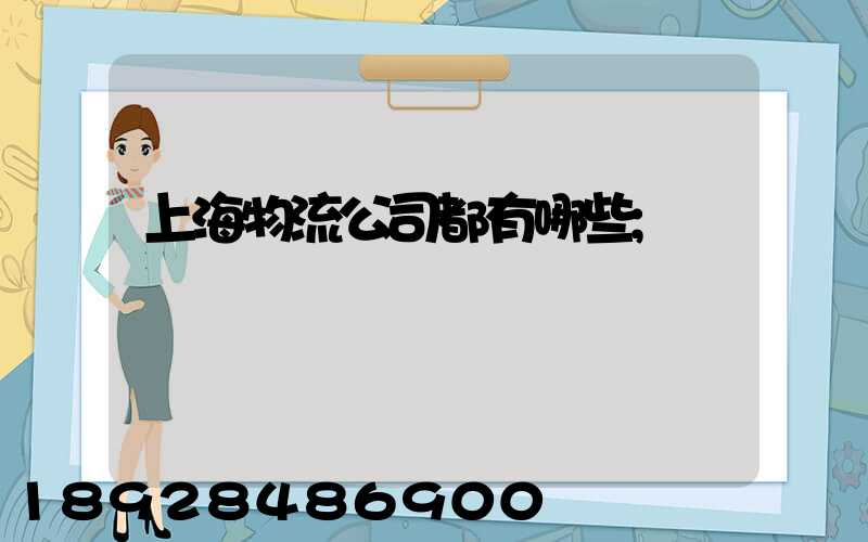 上海物流公司都有哪些